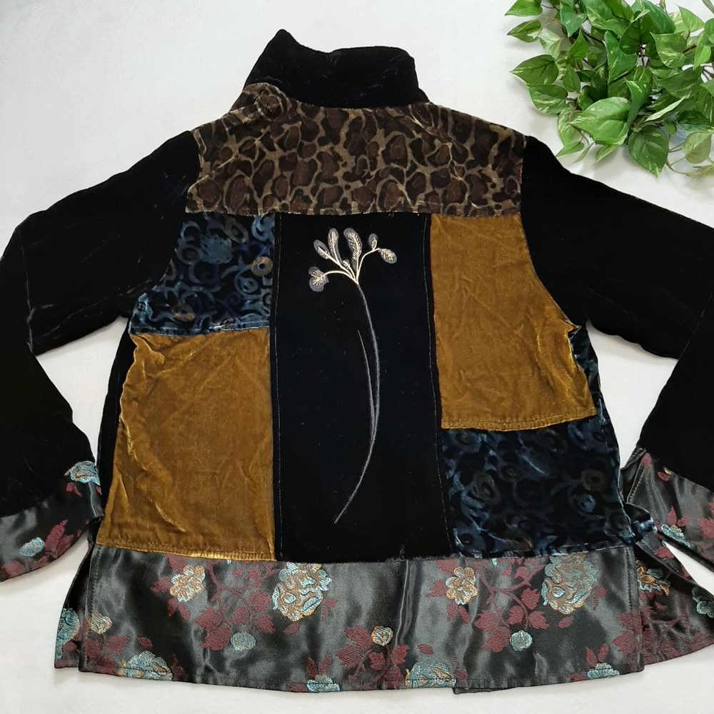 Melissa Collection Velvet‎ Color Block Top  XS - Picture 6 of 11